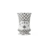 Black Fluted Full Lace Vase, 11 cm