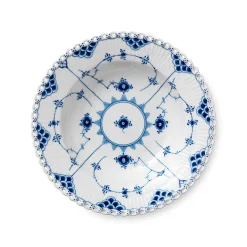 Blue Fluted Full Lace Deep Plate, 23 cm