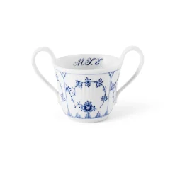 Blue Fluted Plain Baby Cup, Bespoke, 13 cl
