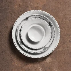 White Fluted Bowl, 9 cl, 2 pcs