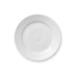 White Fluted Half Lace Plate, 19 cm