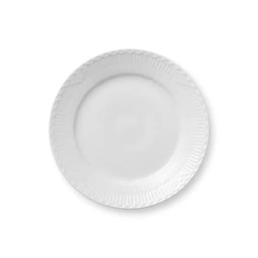 White Fluted Half Lace Plate, 19 cm